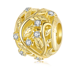 Jiang Yuan Hete Verkoop 925 Sterling Zilveren Charme 14K Vergulde Bedels Zomer Sieraden <span class=keywords><strong>Plumeria</strong></span> Citroen Zonnebloem Bedels - Product Image 5