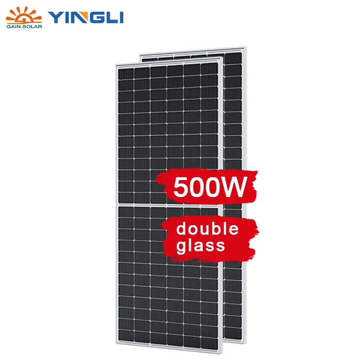Híbrido painel solar poli térmica 48v bifacial 400w 440w 450w 500w linha de produção 8mm cabo pv painéis solares custo
