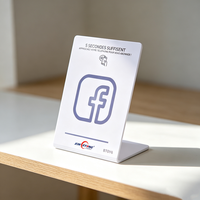 Soporte de PVC Personalizado Programable para Reseñas de Google 213/215/216, Tarjeta NFC para Seguimiento de Google y Facebook con Código QR para Control de Acceso