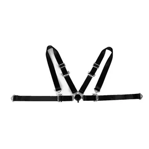 Jiabeir 4 Point Black Seat Belt Quick Release Terylene Camlock Racing Seat Belts For Both Driver Or Passenger Seat