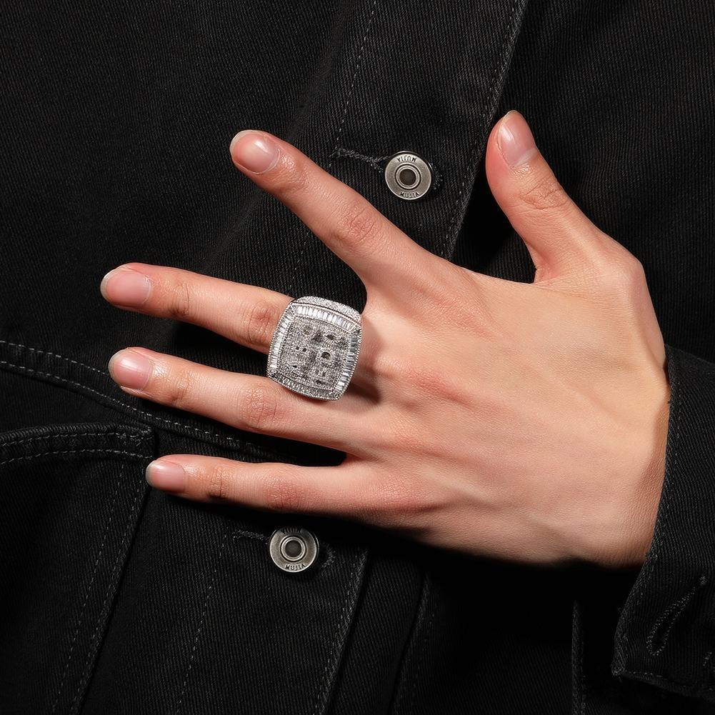 Full Diamond Hip Hop Gold Number Rings For Men Oem/odm Available