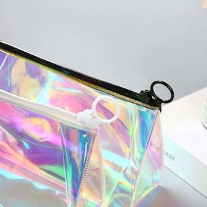 Luxury Elegant Holographic PVC Ziplock <b>Bag</b> with Metal Zipper for Clothing <b>Makeup</b> Gemstone Jewelry and Necklaces Storage Aseptic - Product Image 4