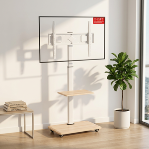 Soportes de <span class=keywords><strong>TV</strong></span> Populares en Europa y Estados Unidos, Altura Ajustable de 1080-1280 mm, <span class=keywords><strong>Soporte</strong></span> de <span class=keywords><strong>TV</strong></span> Móvil con Ruedas para Uso General - Product Image 2