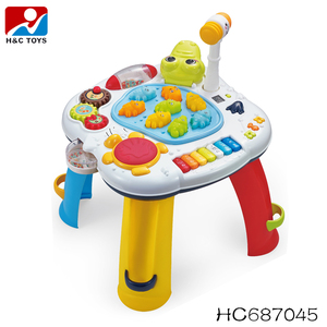 Table musicale amusante avec lumière et <span class=keywords><strong>musique</strong></span> pour bébé, jeu interactif éducatif précoce, jouet de bureau - Product Image 5