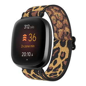 Venta al por mayor suave elástico reloj deportivo correa <span class=keywords><strong>de</strong></span> nailon 22mm para <span class=keywords><strong>Fitbit</strong></span> Versa 3 Sense pulsera <span class=keywords><strong>de</strong></span> pulsera - Product Image 5