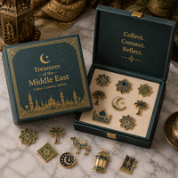 Aangepaste pins, souvenir verzamelobjecten, multipack, islamitische producten, landmark pins, hoogwaardig metaal, geschenkverpakking, VAE