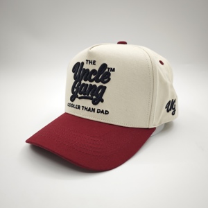 Casquette de baseball à 5 panneaux bicolore avec logo personnalisé brodé, visière incurvée, style A-Frame, pour femmes et enfants - Product Image 4