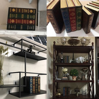 Vente en gros Présentoir à livres en bois antique décoratif fausses boîtes à livres Boîte de rangement pour livres