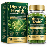 Gummies de soutien digestif avec Inuline, Probiotiques, Amylase, Protéase, Lipase, Cellulase, Formule active 580mg, Approvisionnement en vrac