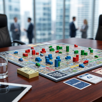 Juego de Mesa de Estrategia Empresarial Ecológico y Portátil Personalizado, Juego de Mesa de Simulación de Ciudad, Juego Educativo OEM ODM