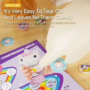 <span class=keywords><strong>Libro</strong></span> de pegatinas de dibujos animados de plástico personalizado, resistente al agua para juguete de sello mágico, sin rastro, sello a prueba de decoloración, recompensa de juguete para niños <span class=keywords><strong>y</strong></span> niñas - Product Image 6