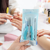 Kantong Sterilisasi Segel Sendiri CLEAN DENTAL Biru 90*260mm Perekat Sendiri Bersertifikat CE 510K Kelas I Peringkat Filter 99%