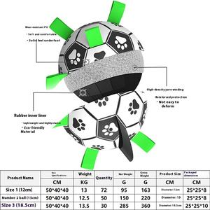 Toptan özel köpek futbol topu çevre dostu dayanıklı çiğnemek oyuncak agresif Chewers Fetch eğitim Pet malzemeleri için - Product Image 3