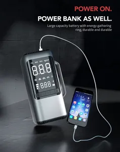 มัลติฟังก์ชั่นแบบพกพายาง Inflator รถสูญญากาศ Power Bank แบตเตอรี่ Booster 2500A จั๊มสตาร์ท