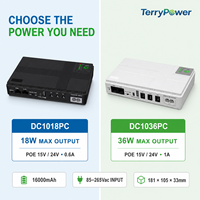 Mini UPS DC 16000mAh 18W/36W avec POE 15V/24V pour routeur, CCTV, modem et systèmes de sécurité