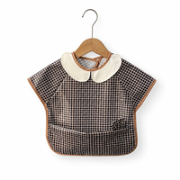 Bavoirs pour bébé réutilisables de haute qualité Happy Flute colorés, nouvelle tendance, tissu PU imperméable, bouton, impression personnalisée, manches longues