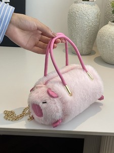 Novelty Furry Women's Bag Cute Ladies Cross Body Shoulder Bag New Arrival Fashion Animal Shape Plush <strong>Small</strong> <strong>Purses</strong> and Handbags - Product Image 5