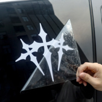 Autocollant de voiture en vinyle découpé sur mesure résistant aux UV pour usage extérieur, transfert de logo, autocollant de fenêtre pré-collé, autocollants de voiture personnalisés