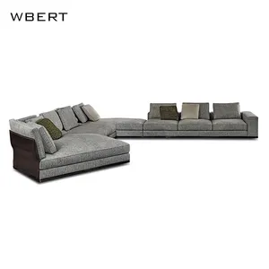 Pelapis Sofa plastik, Sofa Modern mewah Italia sudut besar, bisa diubah dan penyimpanan untuk ruang tamu, ruang makan, dapur