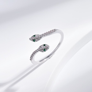 custom plata 925 sterling <b>silver</b> snake open casual <b>rings</b> fashion animal butterfly korean gold plated <b>adjustable</b> <b>ring</b> for woman - Product Image 1