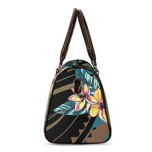 Bolso de lona con diseño Floral polinesio expandible, bolso de hombro grande para fin de semana, bolso de noche para hombre y <span class=keywords><strong>mujer</strong></span>, bolso de lona de mano para gimnasio - Product Image 3