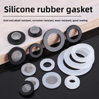 Cincin Penyegel Silikon Hitam/Putih untuk Shower & Gasket Pipa Air Keran Ukuran 1/2 3/4 1 Inci Model 57544