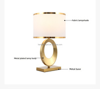 Lampe de Chevet LED Tactile Moderne en Fer et Tissu, Style Luxe Léger Américain, pour Salon, Chambre, Bureau, Hôtel, avec Contrôle Tactile et Lumière Douce AC