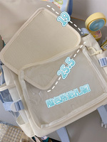 Sac messager en silicone style preppy avec rabat, grande capacité, transparent, avec breloque – Sac bandoulière et fourre-tout pour femme