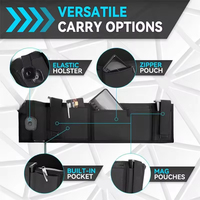 Holster tactique multifonctionnel à extraction rapide pour ceinture, en matière de plongée invisible et respirante, pour magazines de jeu CS