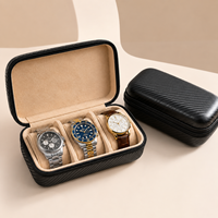 Estuche de Reloj Personalizado de EVA con 3 Ranuras, Caja Rígida para Relojes, Organizador de Almacenamiento Portátil para Viajes de Negocios