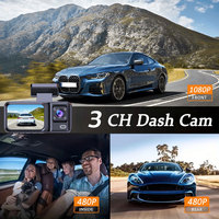 Caméra embarquée 3-en-1 HD 1080P avec objectif, enregistreur vidéo DVR pour voiture, boîte noire, caméscope avec enregistreur vidéo pour BMW avec carte mémoire 32 Go