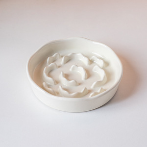 Ciotola di cibo per gatti lenta in ceramica per cani protezione per il collo del piede alto Anti-soffocamento eco-friendly arrotondata ciotola impermeabile per animali domestici - Product Image 5