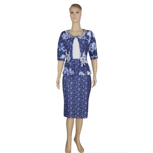 Kayaat Supply Vêtements pour femmes africaines grandes tailles AliExpress Ensemble robe deux pièces imprimée et perlée - Product Image 3