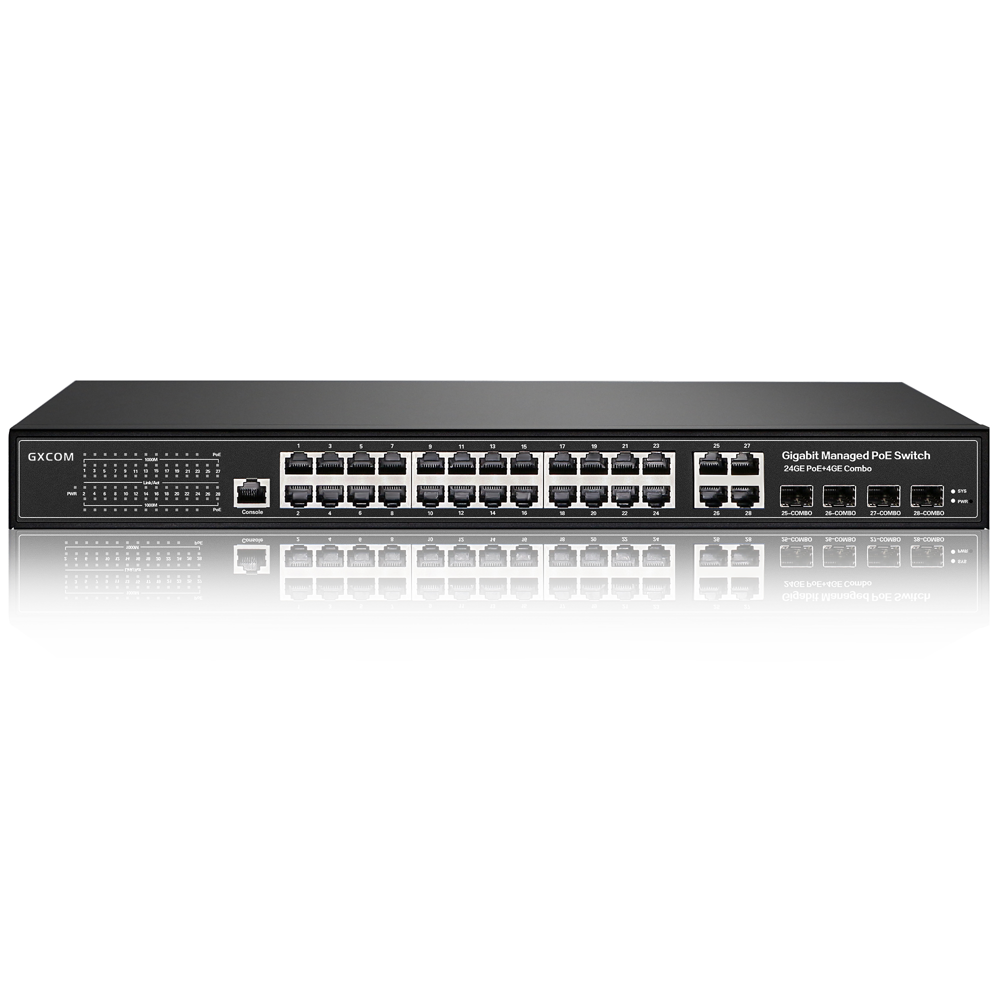 Layer 2 managed 24 32 ports gigabit Power Over Ethernet PoE+ network switch for Access Point/IP Camera/IP phone