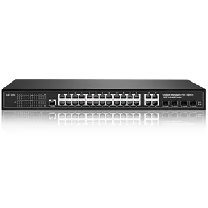 Layer 2 managed 24 32 ports gigabit Power Over Ethernet PoE+ network switch for Access Point/IP Camera/IP phone