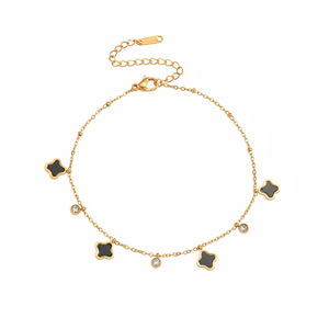 Bracelet de cheville papillon en acier inoxydable inaltérable, avec zircone cubique, réglable, vente en gros, cadeau bijou - Product Image 6
