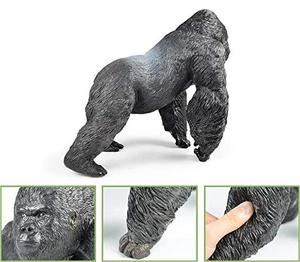 Estatuas de Gorilla negras de resina personalizadas, escultura realista de acero dorado, adornos de animales - Product Image 6