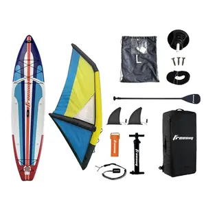 12ft Neuestes Design Windsurfing Infla table Board Mit aufblasbarem Segel und EVA-Bodenbelag