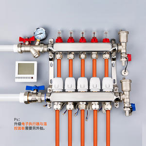 Myloni 304 Stainless Steel Manifold for Underfloor Heating Customizable OEM Adjustable Temperature <b>Flow</b> <b>Meter</b> Home HVAC System - Product Image 5