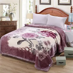 Soft Warm Weighted Blankets For Beds Winter Double Layers Fluffy Faux Fur Mink Throw Thicken Fleece Quilts Blankets