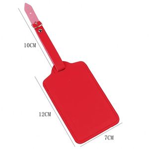Adjustable Creative Pu <b>Leather</b> <b>Luggage</b> Custom Travel Named Airplane Boarding Pass Waterproof Blank Personalized <b>Tag</b> - Product Image 2
