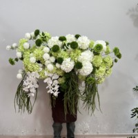 Nouveau style, vert et blanc, vente en gros, bouquet de mariage, décoration de table de mariage, arrangement, boule de fleurs artificielles