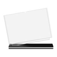 Support de carte A3 transparent Kejea avec base bicolore pour affichage de poster et signalétique de bureau en magasin de détail