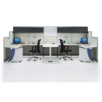 Personnel de haute qualité bureau d'ordinateur espace de travail ouvert bureau poste de travail meubles bureau avec écran