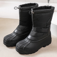 Bottes d'hiver chaudes et imperméables unisexes toutes tailles, respirantes, avec tige Oxford, doublure polaire, anti-salissures, antidérapantes, type bottes de canard, chaussures de neige