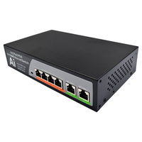 Switch PoE Ethernet TP-Link de 4 Puertos 10/100Mbps, Montable en Pared o Escritorio, No Administrado, 2 Puertos de Enlace Ascendente, Garantía de 12 Meses