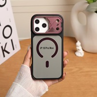 Coque de téléphone personnalisée avec support pour appareil photo, vente en gros d'usine, pour iPhone 17 Pro Max, coque de protection magnétique givrée