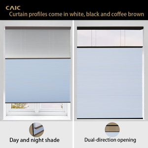 ستائر خلوية عصرية أمريكية ذكية تعمل من الأعلى إلى الأسفل معتمة بتصميم خلية النحل - Product Image 5