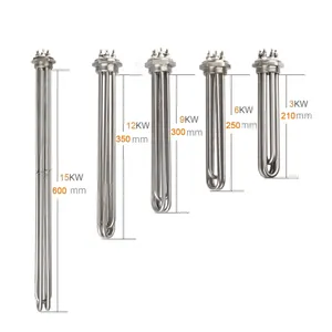 220v stainless steel waterproof industrial tubular electric water 6kw 9kw immersion heater element