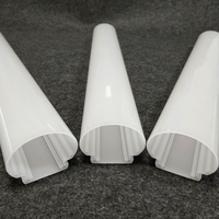 Diffuseur de lumière LED en PMMA PC acrylique résistant aux UV, découpé sur mesure, profilé linéaire extrudé givré, découpé avec précision sur mesure